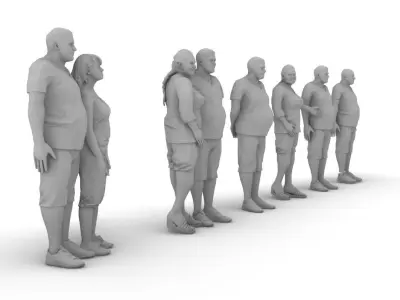 Fat Family  3D print model