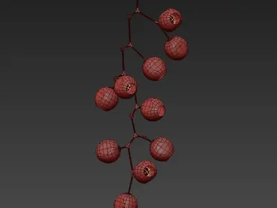 FAIRFAX fruit hanging from branch 3D model