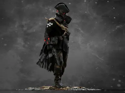 Space Pirate Low-poly 3D model