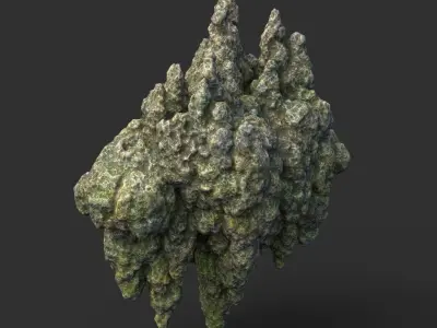 Low poly Stalactite Cave Rock Modular Pack 200215 Low-poly 3D model