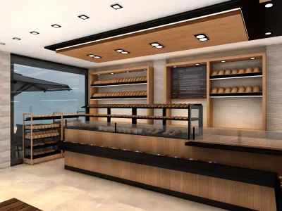 Bakery Interior Design Low-poly 3D model