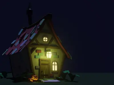Stylized Cottage 3D model