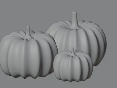 Pumpkin  Low-poly 3D model