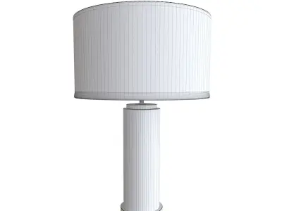 West Elm Pillar Table Lamp Marble 3D model