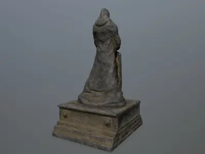 statue 3 lord of rings Low-poly 3D model