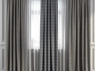 Curtain Set 281 3D model