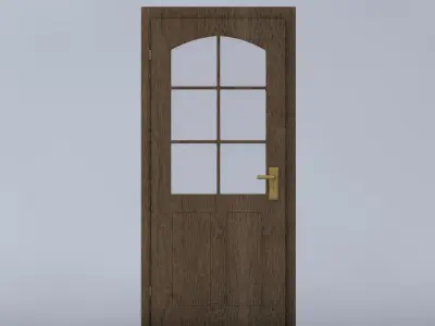 Wooden door 3D model