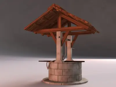 Medieval Stone Well 3D model