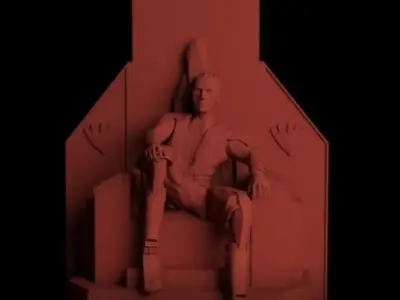 Maul on Mandalore Throne Rigged 3D model