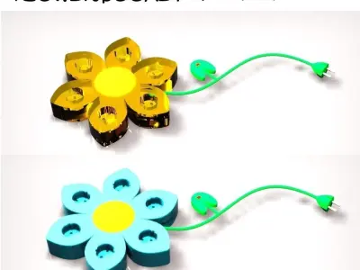 Flower socket Free 3D model