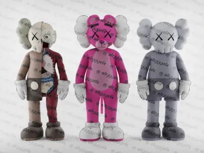 Kaws Pink Panther x Companion x Flayed Open for Print 3D print model