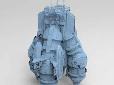 Floating Desert platform 2  3D model