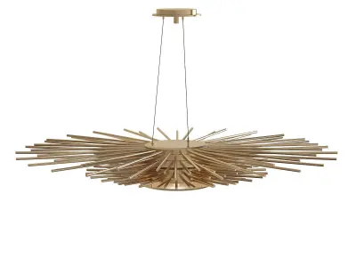 Soleil golden starburst pendant light 3D model