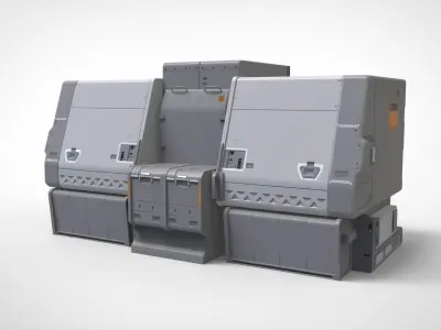 sci-fi Architecture kitbash 31 3D model