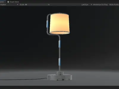 Modern floor lamp LOD and low poly Low-poly 3D model