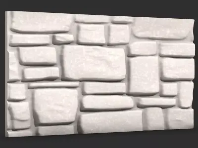 Wall Kitbash Stone Geometry 3D print model purchase