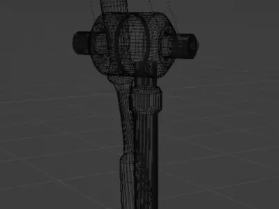 Lamp- Large Metal Floor Lamp Low-poly 3D model