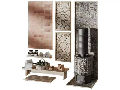 Sauna and bath filling set 3D model
