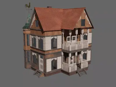 Old Stylized House 3D model