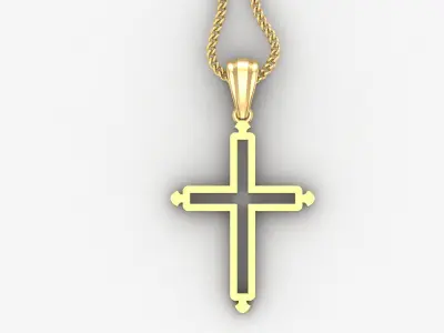 Cross Light Gold 4CP027 3DM STL 3D print model