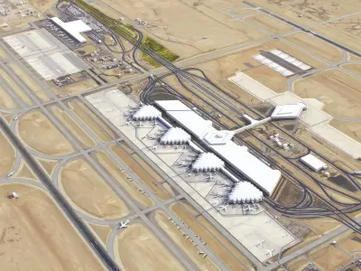 Riyadh - King Khalid Airport - RUH Low-poly 3D model