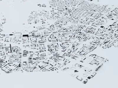 Yakutsk Streets and Buildings 3D model