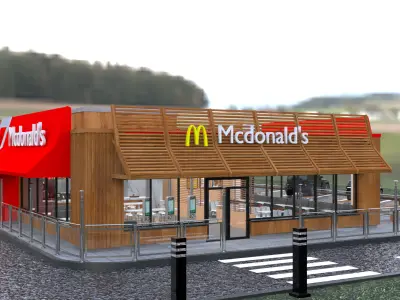 McDonald Restaurant High-Quality 3D Model 3D model