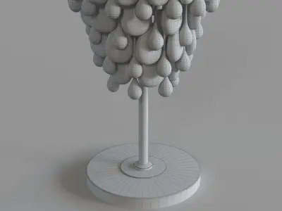 Anabella Table Lamp Antique Gold Finish 3D model