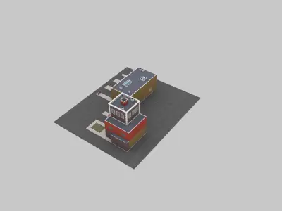 Low Poly Building Pack 4 Low-poly 3D model