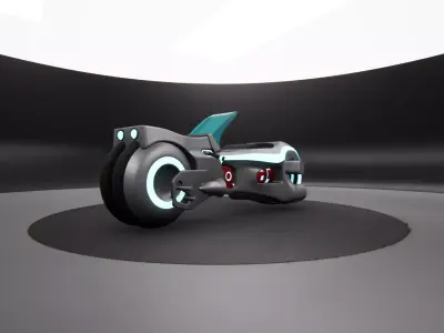 Futuristic bike 3D model by IRONAYUSH