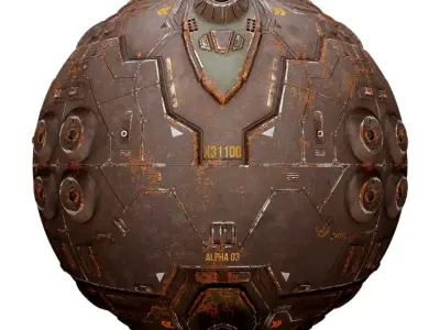 PBR Sci-Fi Industrial Texture 39 Low-poly 3D model