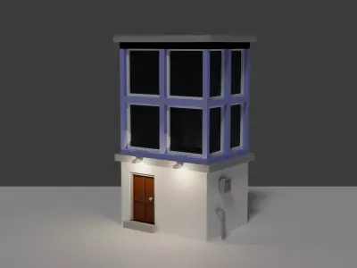 Low-poly building Low-poly 3D model