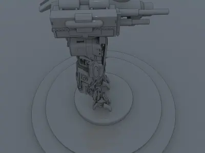 Cyborg Mecha Robot SciFi 3D model