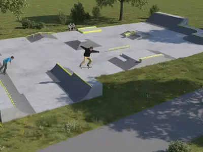 Street Obstacles Pack Vol 1  Skate Ramps  STL OBJ FBX 3DS 3D model