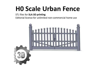 H0 Urban Fence System 3D print model