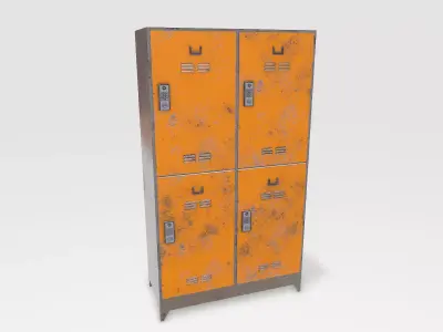 Old Locker Low-poly 3D model