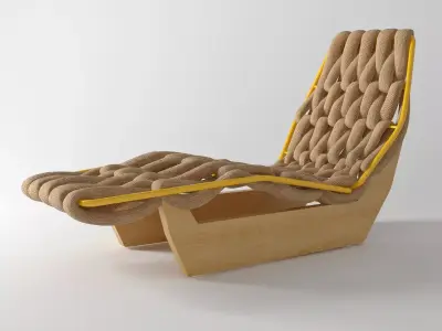 Biknit chaise longue 3D model
