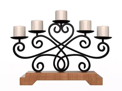 Candlestick Holder Low-poly 3D model
