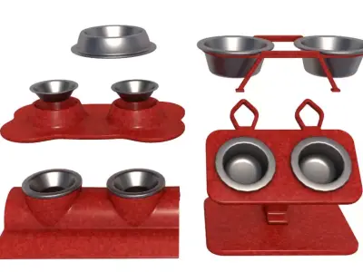 Pets Bowl Set collection 3D model