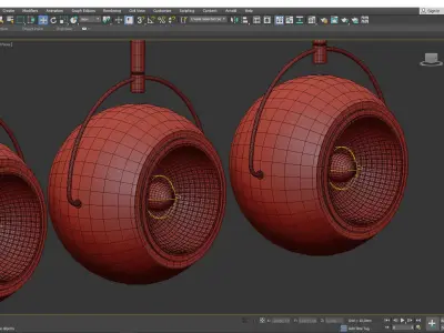 Beluga Color One Light Pendant Low-poly 3D model