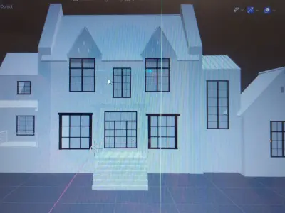 House with shutters 3D model