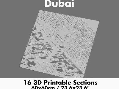 Dubai 3D Printing stl file 3D Model of Dubai 3D print model