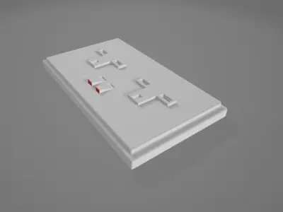 UK Electrical Outlet  Free low-poly 3D model