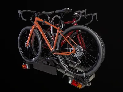  Bicycle Towbar Carrier with Road Bike and Gravel 