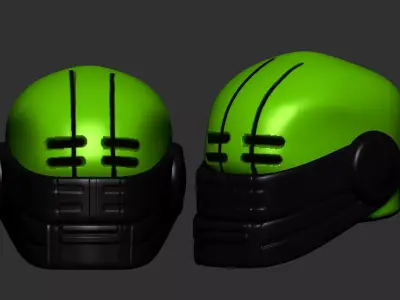 helmet high poly sculpt 3d printable ver 7 3D model 3D model 153