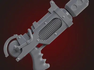 Disintegrator Pistols 4 Sci-Fi STL Pack 3D print model