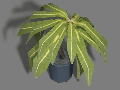 Street Plant - Lowpoly Mobile Ready Low-poly 3D model