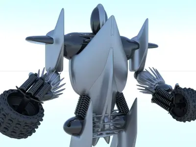 Robot Cyborg Game Caracter Sci Fi 3D model