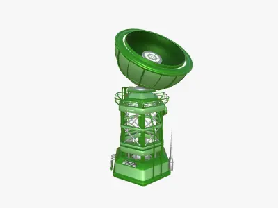 SciFi Antenna Tower A06 Green - Sci Fi Exterior Design Low-poly 3D model