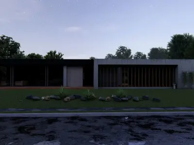Casa Scene-villa-modern house 3D model